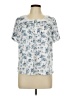 Catherine Malandrino Floral Blue Short Sleeve Henley Size L - photo 1