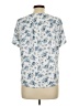 Catherine Malandrino Floral Blue Short Sleeve Henley Size L - photo 2