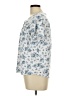 Catherine Malandrino Floral Blue Short Sleeve Henley Size L - photo 5
