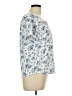 Catherine Malandrino Floral Blue Short Sleeve Henley Size L - photo 4