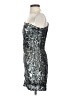 Ark & Co. 100% Polyester Metallic Silver Cocktail Dress Size S - photo 5