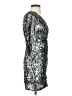 Ark & Co. 100% Polyester Metallic Silver Cocktail Dress Size S - photo 4