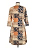 Unbranded 100% Polyester Print Tan Casual Dress Size M - photo 2