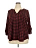 NY Collection Red 3/4 Sleeve Blouse Size 2X - photo 1