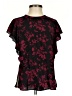 Express 100% Rayon Burgundy Short Sleeve Blouse Size XXS - photo 1