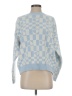 Assorted Brands Checkered-gingham Blue Pullover Sweater Size S - photo 1