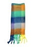 Unbranded Plaid Yellow Blue Scarf One size - photo 2
