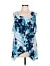 Liz McCoy Blue Sleeveless Blouse Size L - photo 1