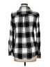 Calvin Klein Checkered-gingham Black Long Sleeve Button-Down Shirt Size M - photo 2