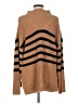 Old Navy Stripes Tan Turtleneck Sweater Size M - photo 2