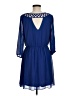 By & By 100% Polyester Solid Blue Casual Dress Size M - photo 2