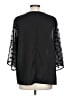 Unbranded 100% Polyester Black 3/4 Sleeve Blouse Size L (estimated) - photo 2