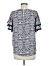 Ann Taylor LOFT 100% Polyester Blue Short Sleeve Blouse Size M - photo 2