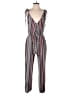 BCBGeneration Stripes Gray Jumpsuit Size M - photo 1