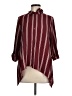 Papaya Stripes Burgundy 3/4 Sleeve Blouse Size M - photo 1