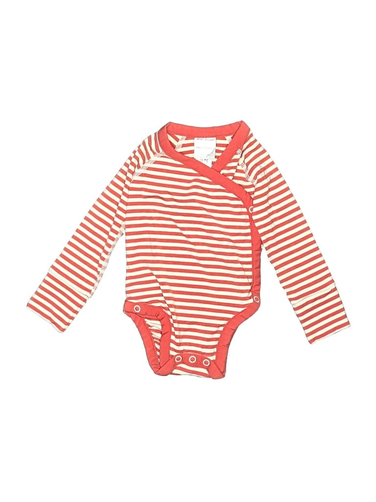 Pre-owned Hanna Andersson Babies' Long Sleeve Onesie In Red