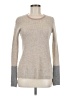 White + Warren 100% Cashmere Color Block Tan Cashmere Pullover Sweater Size M - photo 1
