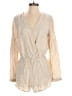 Cloth & Stone Metallic Tan Romper Size S - photo 1
