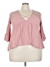 Ambiance 100% Rayon Pink 3/4 Sleeve Blouse Size 3XL - photo 1