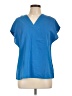 Unbranded 100% Polyester Blue Short Sleeve Blouse Size L - photo 1