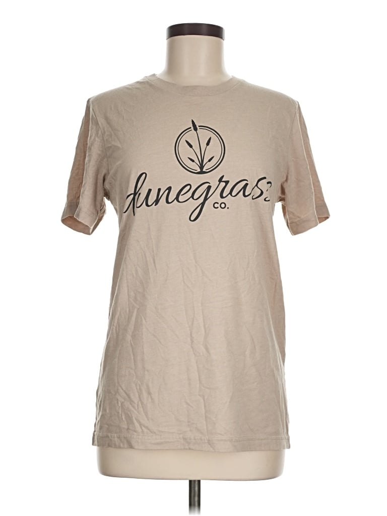 Pre-owned Canvas Short Sleeve T-shirt In Tan
