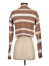 Crescent Stripes Brown Turtleneck Sweater Size XS - photo 2