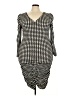Assorted Brands Houndstooth Black Casual Dress Size 3X - photo 1