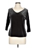 Kathie Lee Black 3/4 Sleeve Top Size L - photo 1