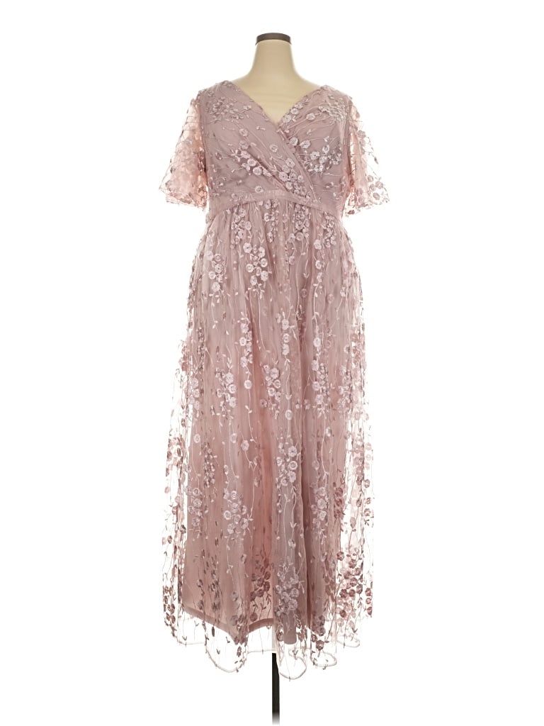 Pre-owned Shein Curve Cocktail Dress In Pink