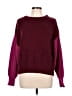 A New Day Color Block Burgundy Pullover Sweater Size L - photo 1