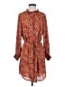 Veronica M. Paisley Brown Casual Dress Size S - photo 1