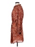 Veronica M. Paisley Brown Casual Dress Size S - photo 5