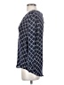 Joie 100% Silk Argyle Blue 3/4 Sleeve Silk Top Size S - photo 5