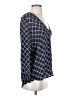 Joie 100% Silk Argyle Blue 3/4 Sleeve Silk Top Size S - photo 4