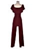 Almost Famous Solid Burgundy Jumpsuit Size S - photo 2
