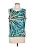 Kasper Teal Sleeveless Top Size L - photo 1