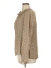 Zara Houndstooth Tan Long Sleeve Blouse Size XL - photo 5
