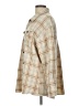 Automet 100% Polyester Plaid Tan Long Sleeve Blouse Size L - photo 5