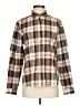 Panhandle Slim 100% Cotton Plaid Brown Long Sleeve Button-Down Shirt Size S - photo 1
