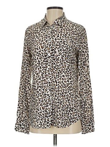 Equipment Long Sleeve Silk Top (view 1)