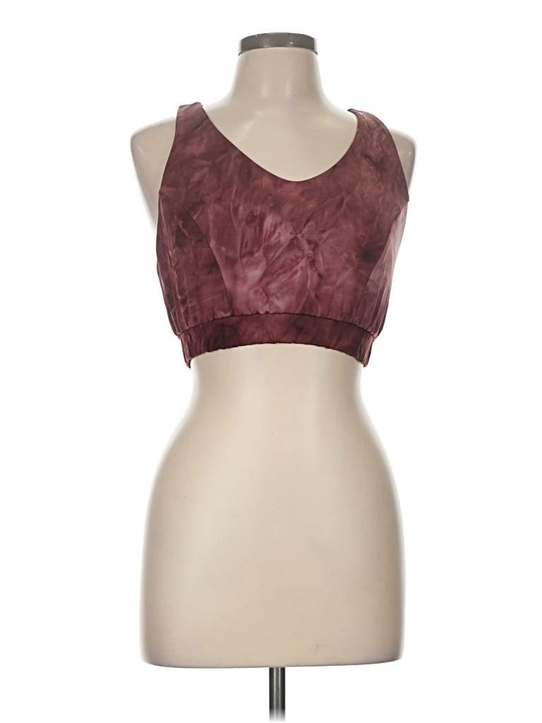Pre-owned Lola Getts Sports Bra In Burgundy