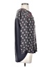 One September 100% Rayon Black Gray 3/4 Sleeve Blouse Size XS - photo 4
