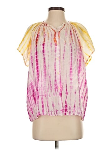 Tucker Short Sleeve Silk Top (view 1)