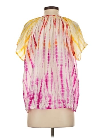 Tucker Short Sleeve Silk Top (view 2)