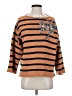 DemyLee 100% Cotton Stripes Brown Pullover Sweater Size S - photo 1