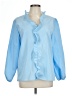 Unbranded Blue 3/4 Sleeve Blouse Size L - photo 1