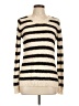 Pink Rose Stripes Ivory Pullover Sweater Size L - photo 1