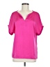 Shein 100% Polyester Pink Short Sleeve Blouse Size 6 - photo 1