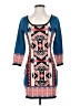 Flying Tomato 100% Polyester Graphic Blue Casual Dress Size S - photo 1