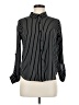 Active USA Stripes Black Long Sleeve Blouse Size M - photo 1